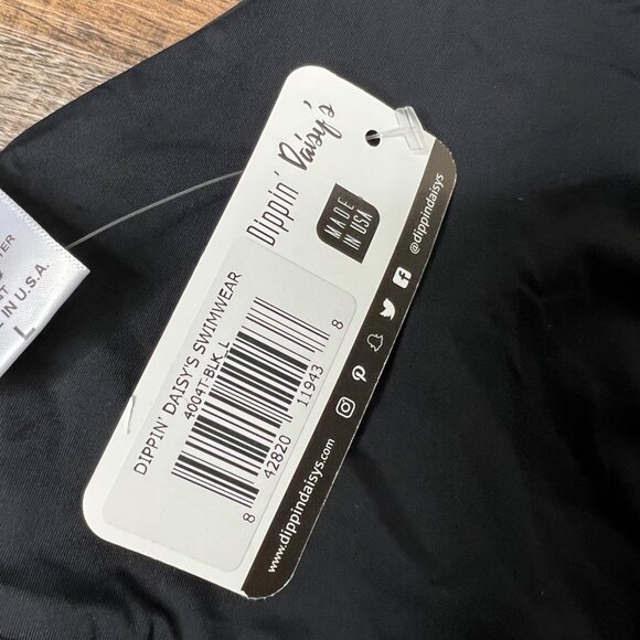 Dippin Daisy's Bikini 2 Piece Set Size L Mix & Match Marble Caged Top Bottom NWT - Picture 2 of 7